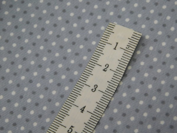 Avalana Jersey kleine Pünktchen -  weiß / grau Punkte Stoff Baumwolle Elastan