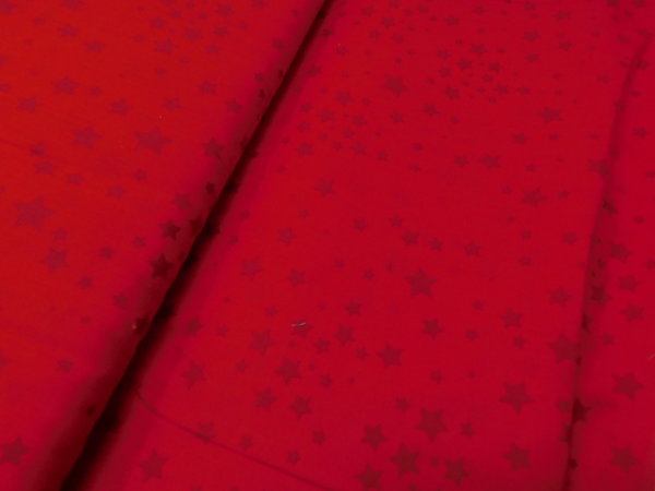 Stoff Baumwolle Sterne - rot / hellgrün / beige Weihnachtsstoff