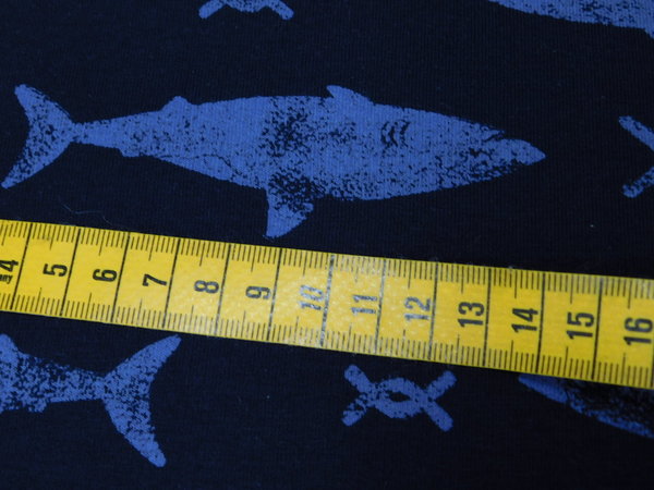 Avalana Sweat Haifische dunkelblau innen angerauht - annettes-shop