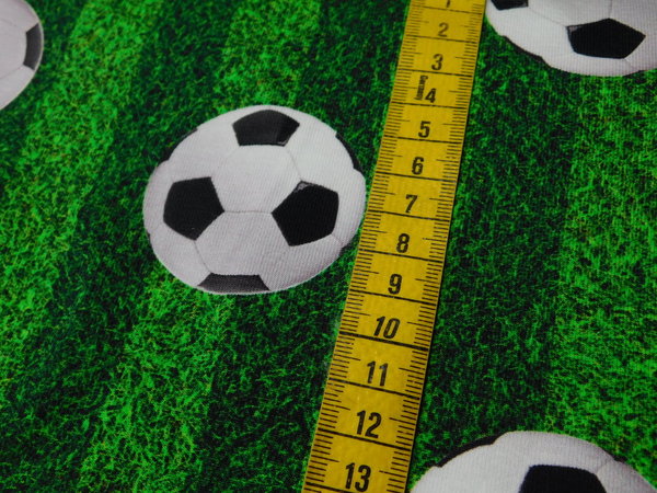 Jersey Stoff Fußball Rasen Streifen - Digitaldruck Kinderstoff  - annettes-shop