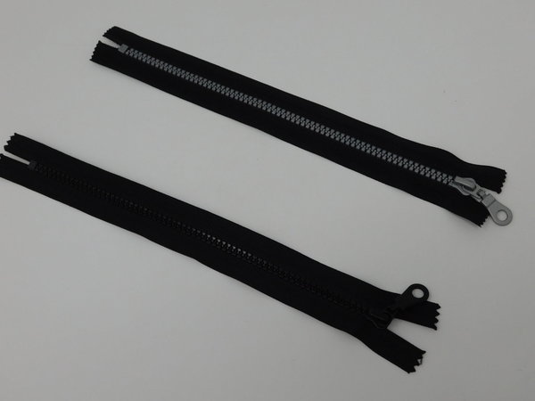 25 cm Profil Reißverschluss nicht teilbar schwarz / silber 6mm