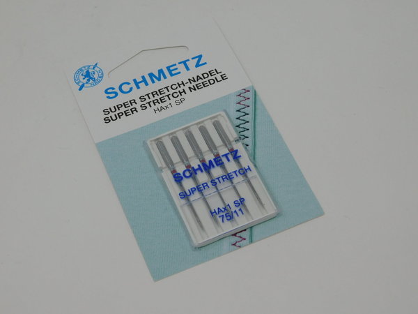 Schmetz Nähmaschinennadeln super stretch HAx1 SP 75/10 - Flachkolben