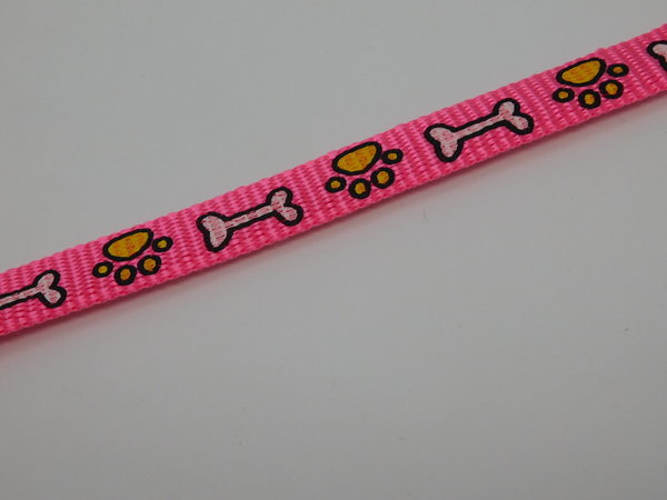 Gurtband 15mm breite - mit Pföten print - annettes-shop