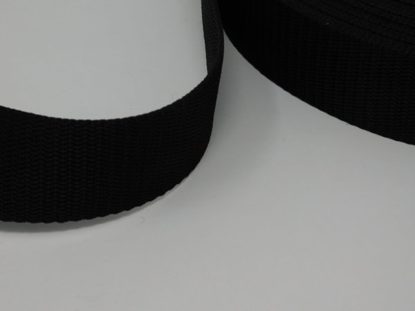 Gurtband 40mm breite - 1,6mm schwarz - annettes-shop